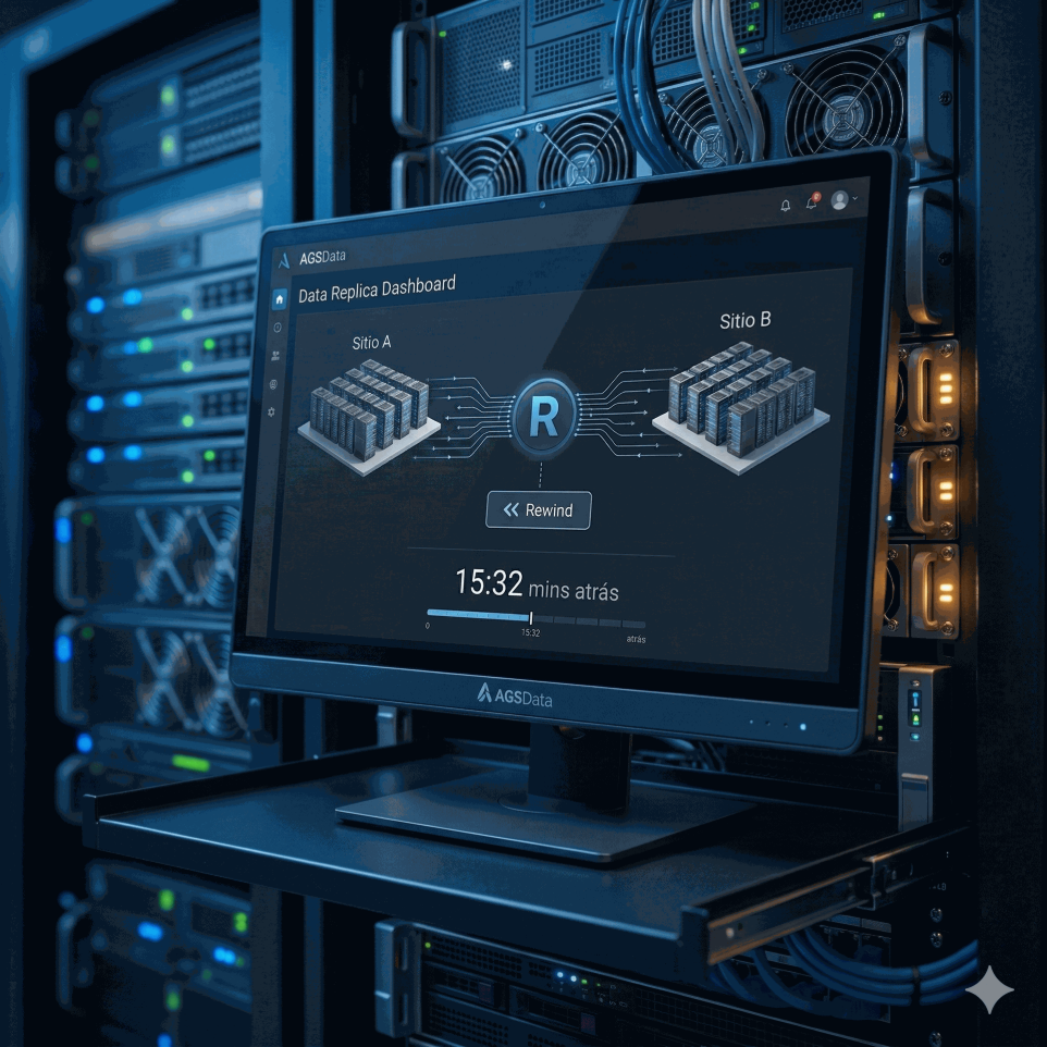 Planificación de continuidad de negocio con copias diarias externas y réplicas en tiempo real para una recuperación inmediata ante incidentes.